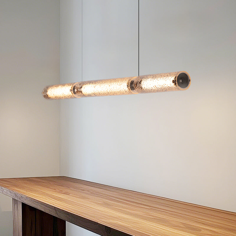 Aisialn Contemporary Glass & Nickel Chandelier