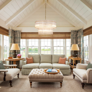 Sanmany Round Ribbed Glass Chandelier