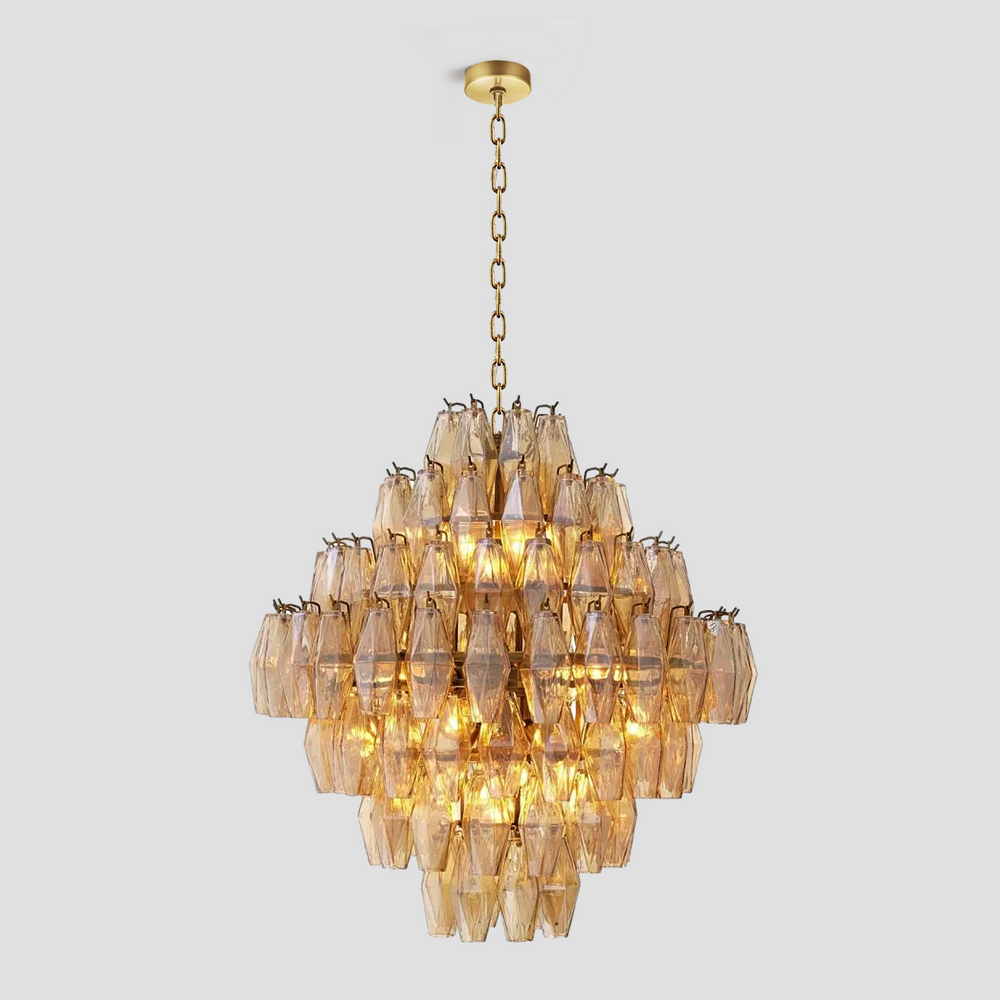 Charry Smoke Glass Large Chandelier