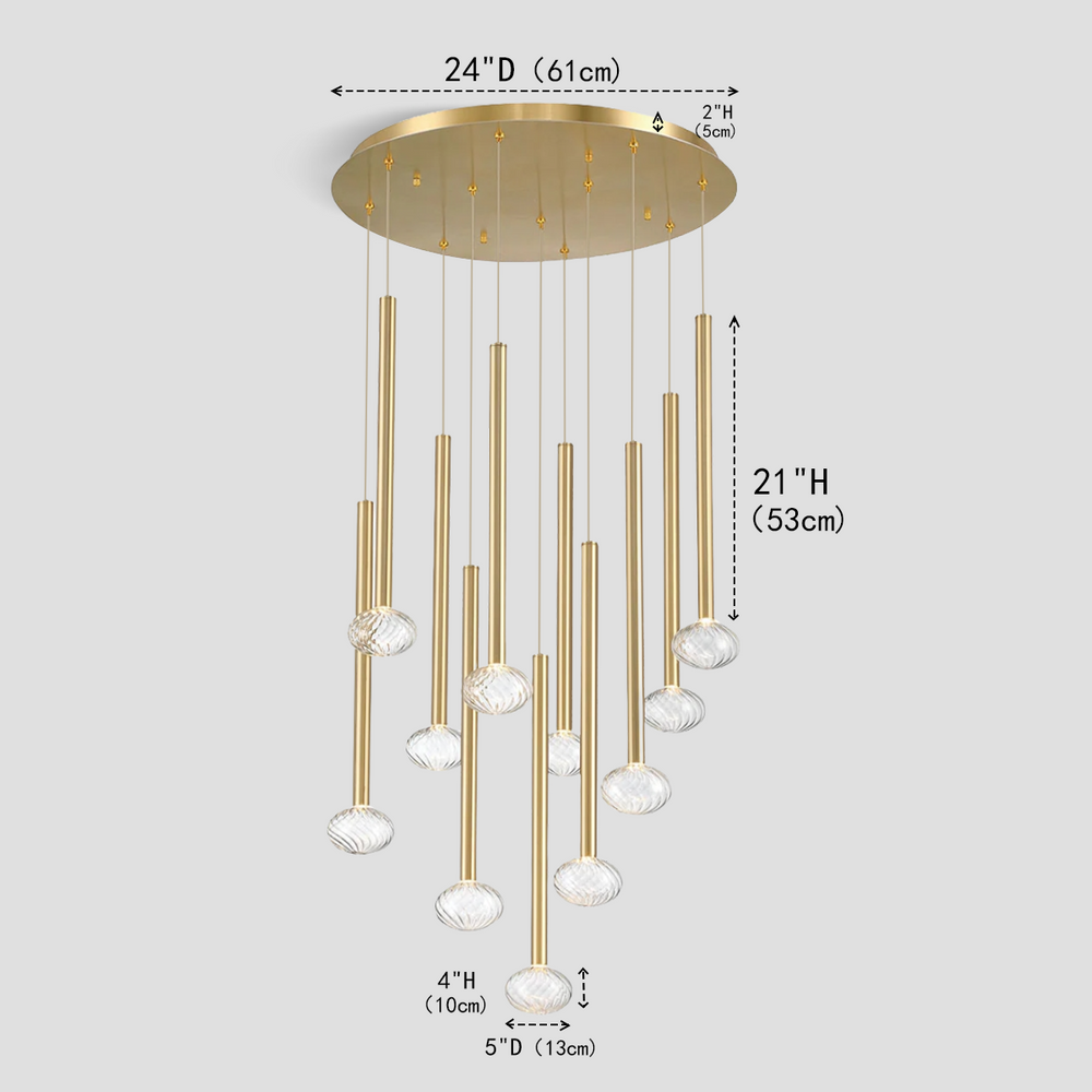 Leslie Crystal Chandelier /Pendant Light For Living Room Dinning Room