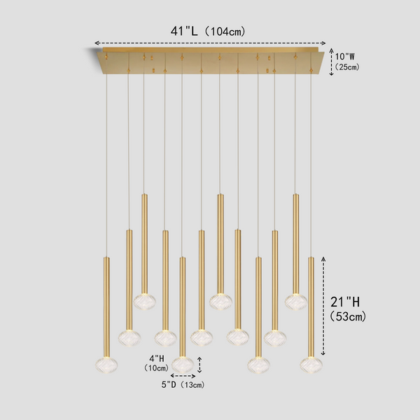 Leslie Crystal Chandelier /Pendant Light For Living Room Dinning Room