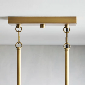 Andreas Glass Linear Chandelier