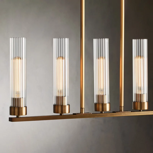 Andreas Glass Linear Chandelier