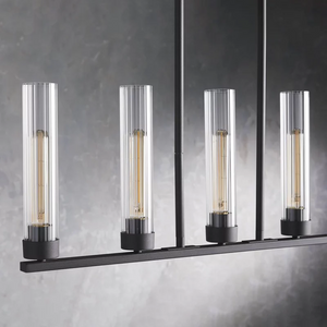 Andreas Glass Linear Chandelier