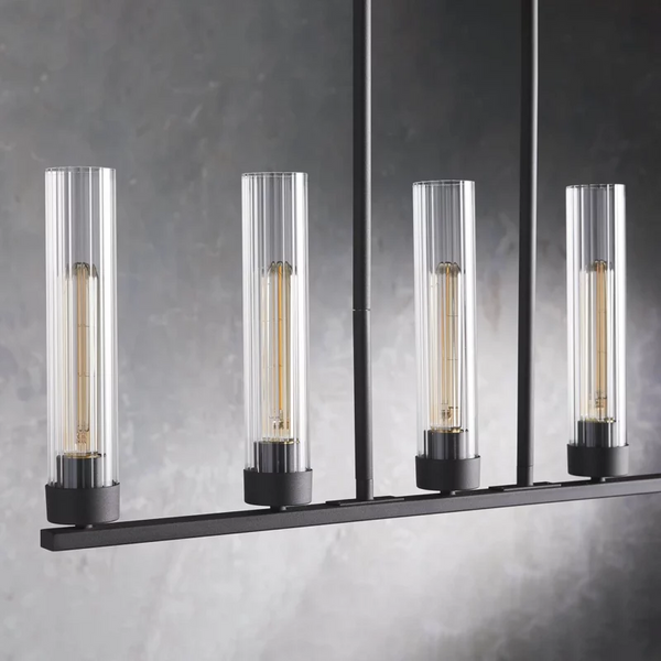 Andreas Glass Linear Chandelier