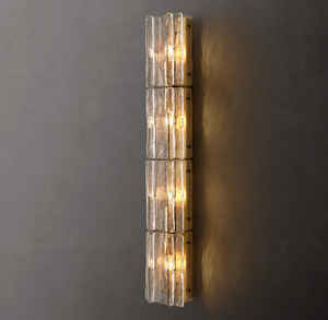 Lattice Clear Glass Grand Sconce