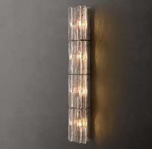 Lattice Clear Glass Grand Sconce