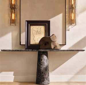 Lattice Smoke Glass Sconce 15"