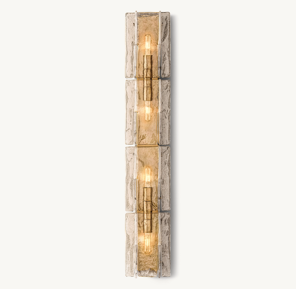 Lattice Smoke Glass Grand Sconce