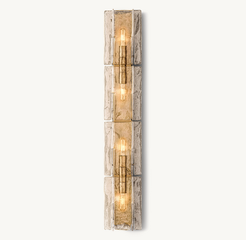 Lattice Smoke Glass Grand Sconce