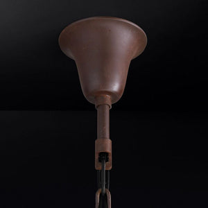 19th C. Rococo Iron & Crystal Round Dining Room Chandelier 60"