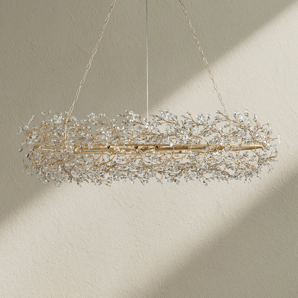 Fiore Oval Crystal Chandelier