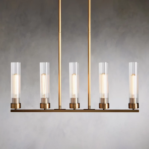Andreas Glass Linear Chandelier