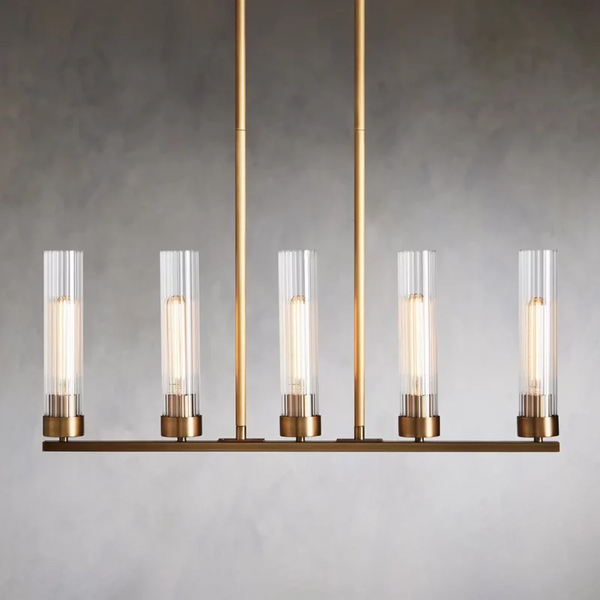 Andreas Glass Linear Chandelier