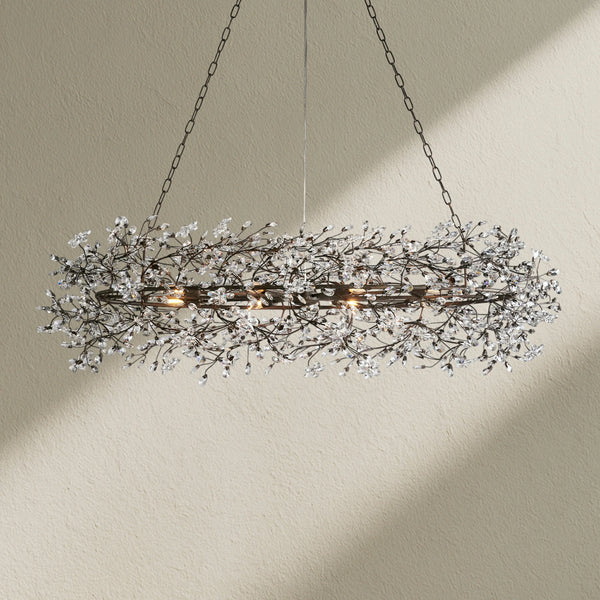 Fiore Oval Crystal Chandelier