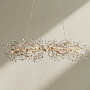 Fiore Linear Crystal Floral Chandelier