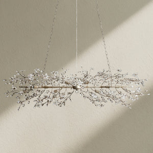 Fiore Linear Crystal Floral Chandelier