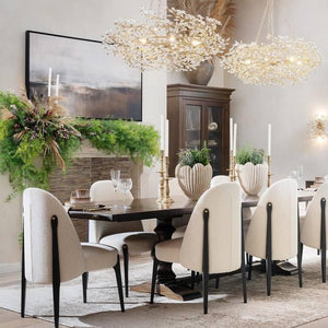 Fiore Crown Crystal Chandelier: Luxurious Floral Iron Design, Multiple Sizes & Finishes