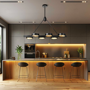 Nika Linear Brass Chandelier