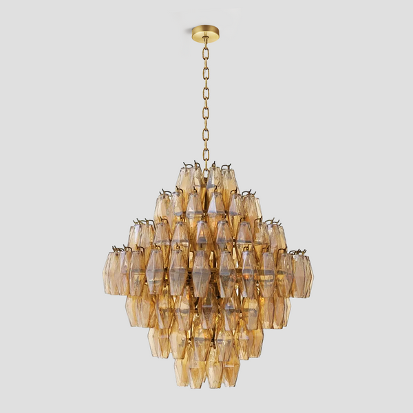 Charry Smoke Glass Large Chandelier