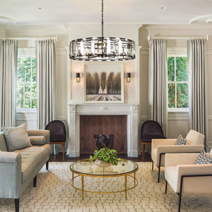 Harly Crystal Round Chandelier 24"