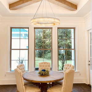 Rivage Alabaster Halo Ring Chandelier