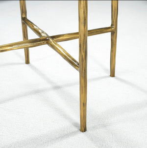 Thaddeus Glass Round Side Table 18" 22"