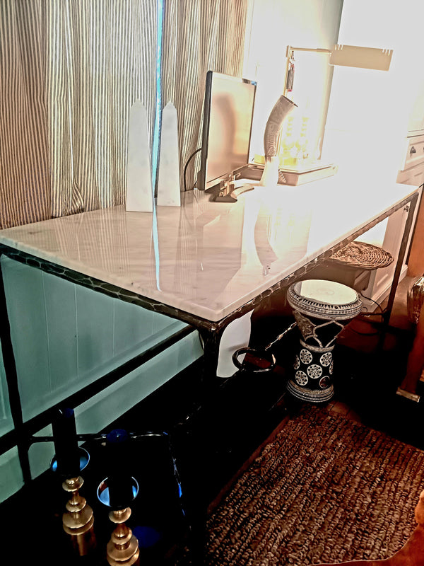 Thaddeus Rectangle Marble Desk