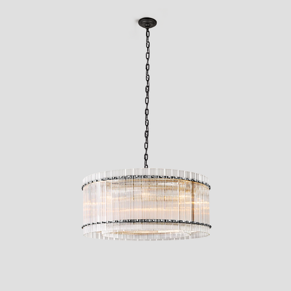Sanmany Round Ribbed Glass Chandelier