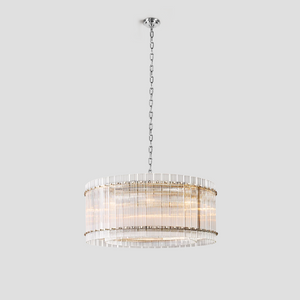 Sanmany Round Ribbed Glass Chandelier