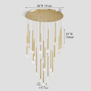 Leslie Crystal Chandelier /Pendant Light For Living Room Dinning Room