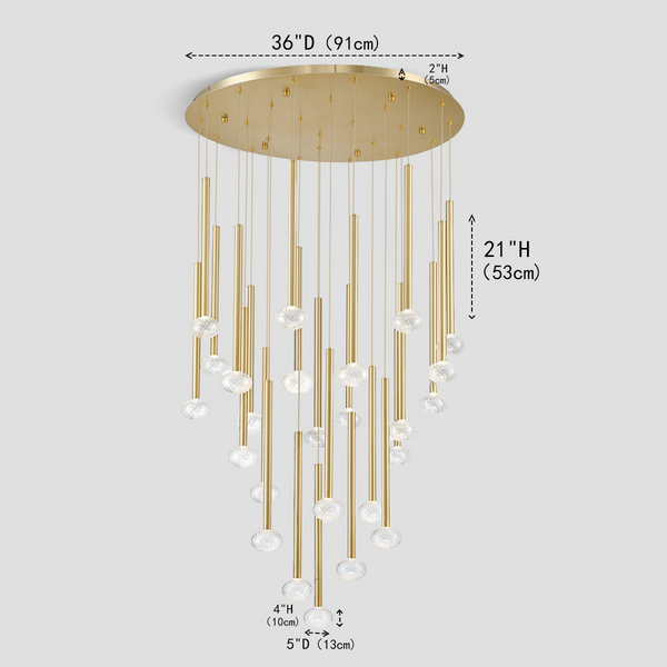 Leslie Crystal Chandelier /Pendant Light For Living Room Dinning Room