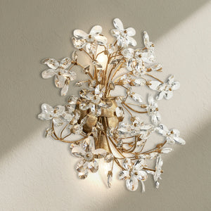 Fiore 2-Light Crystal Floral Wall Sconce