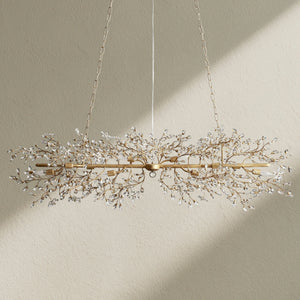 Fiore Linear Crystal Floral Chandelier