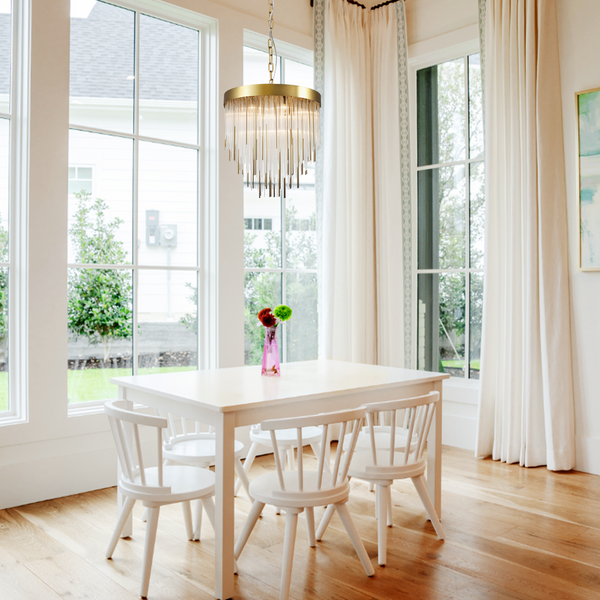 Cascaru Aged 12-Light Chandelier 30"