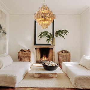 Charry Smoke Glass Large Chandelier