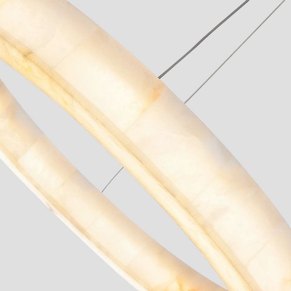 Rivage Alabaster Halo Ring Chandelier