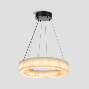 Rivage Alabaster Halo Ring Chandelier