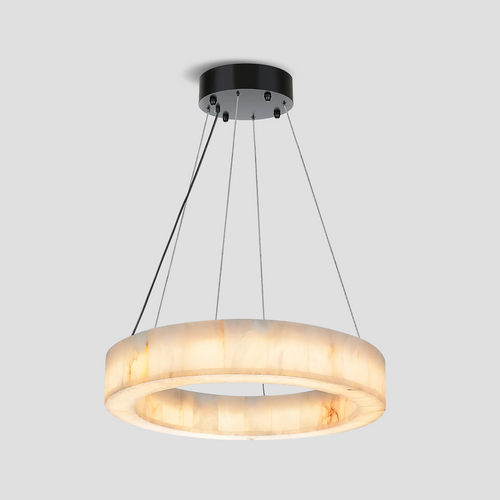 Rivage Alabaster Halo Ring Chandelier