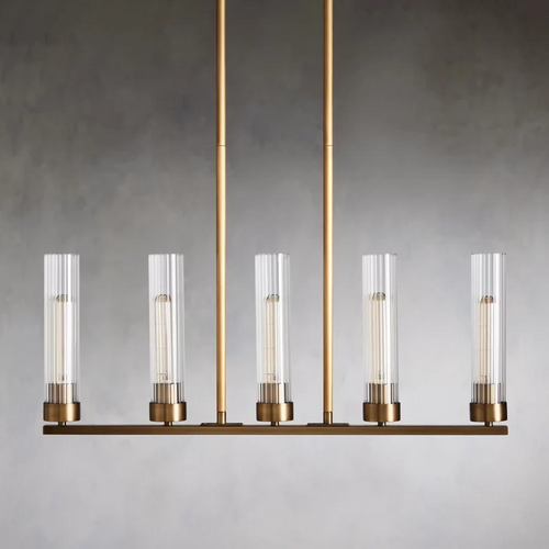 Andreas Glass Linear Chandelier
