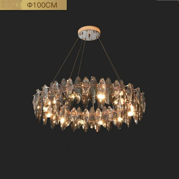 Flora Crystal Ring Chandelier 39"