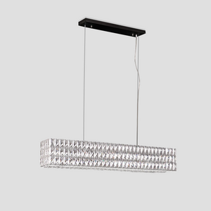 Dina Halo Rectangular Crystal Chandelier
