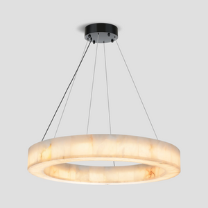 Rivage Alabaster Halo Ring Chandelier