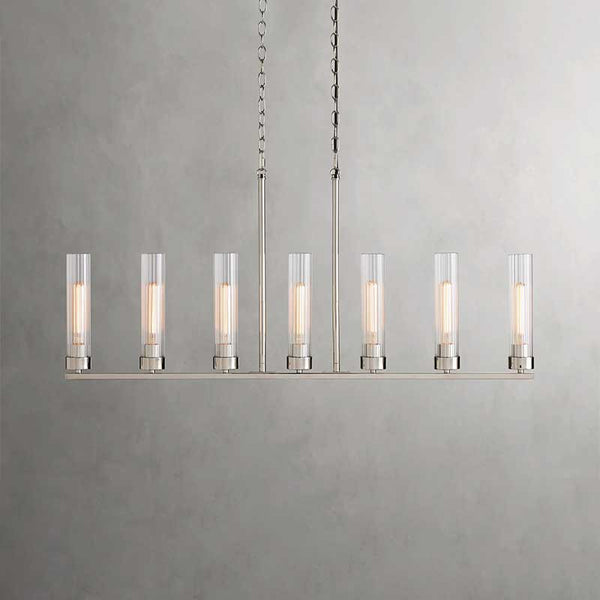 Andreas Glass Linear Chandelier