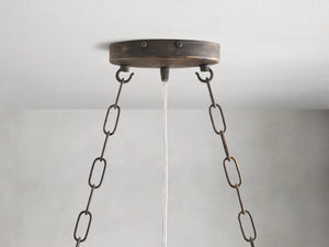 Fiore 8-Light Linear Crystal Floral Chandelier Solid Iron Finish