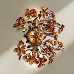Fiore 2-Light Crystal Floral Wall Sconce