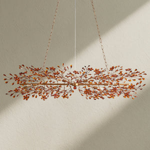 Fiore Linear Crystal Floral Chandelier