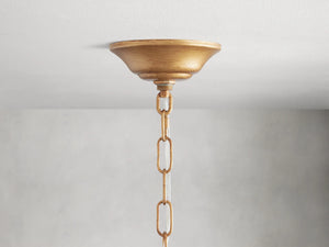 Fiore 8-Light Linear Crystal Floral Chandelier Solid Iron Finish
