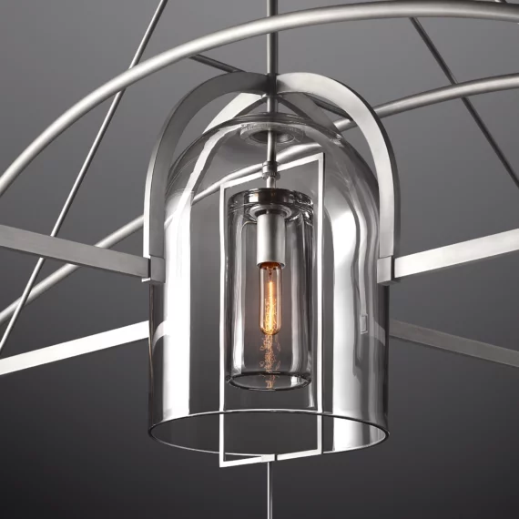 FULCRAL ROUND CHANDELIER 61" 5-LIGHTS