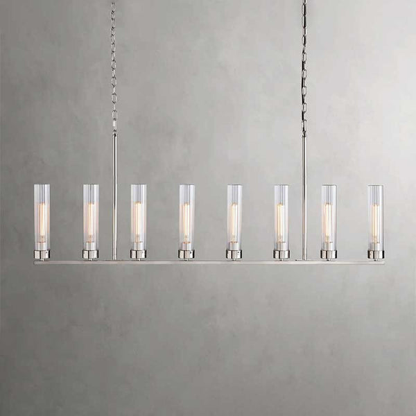 Andreas Glass Linear Chandelier